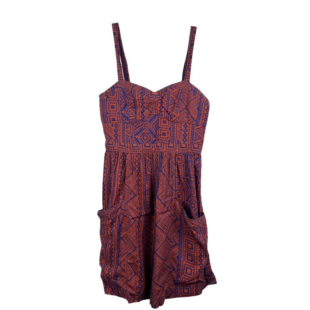 American Eagle Y2K Inspired Aztec Print Babydoll Dress Size 2